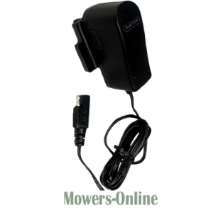 Wall-mounted charger with coiled black cable
