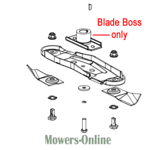 Lawn mower blade boss replacement part diagram