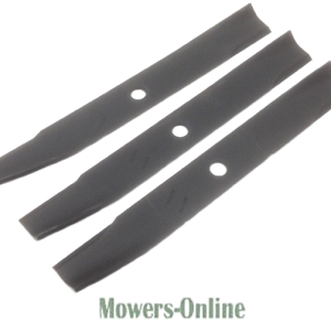 Three replacement lawn mower blades