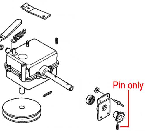 azlv30xklqw.png - Mowers Online Lawn mower blade assembly with pin component