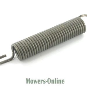 Coiled tension spring with hook ends