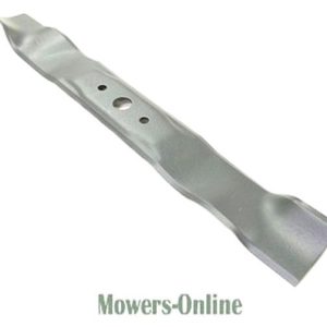Lawn mower blade with two holes