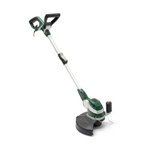 Electric string trimmer with adjustable cutting head