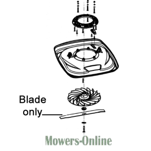 Lawn mower blade assembly diagram parts.