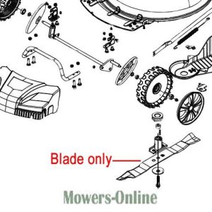 Lawn mower blade replacement parts diagram