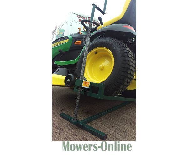 P - Mowers Online John Deere lawn tractor with transport trailer