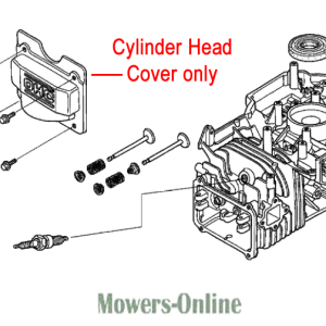 Cylinder head cover and engine components diagram