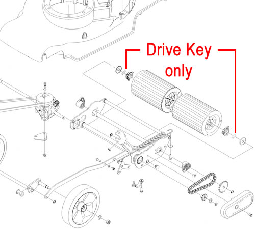 bkicjhtntex.jpg - Mowers Online Lawn mower drive key parts diagram