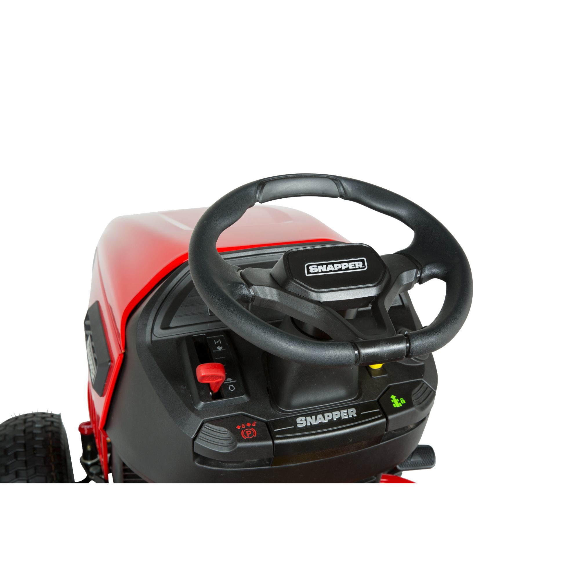 bky1r2v4lpe.jpg - Mowers Online Snapper riding lawn mower with steering wheel