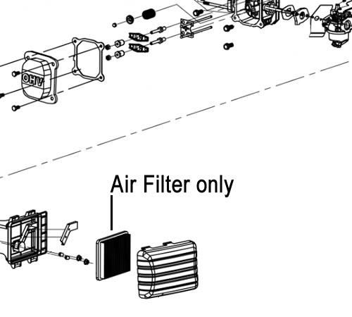 bsg4pisfec4.jpg - Mowers Online Air filter assembly and replacement parts diagram