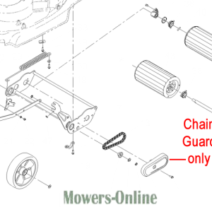 Lawn mower chain guard parts diagram