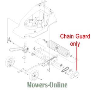 Lawn mower chain guard replacement part diagram