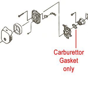 Carburetor gasket exploded diagram parts.