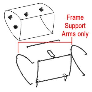 Frame support arms for pop-up canopy tent