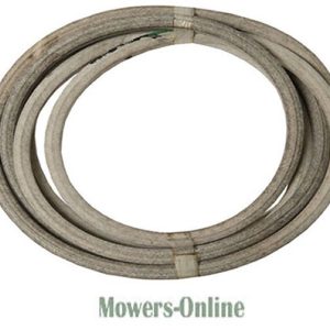 Coiled garden hose with fabric wrap