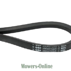 Lawn mower drive belt with grooves