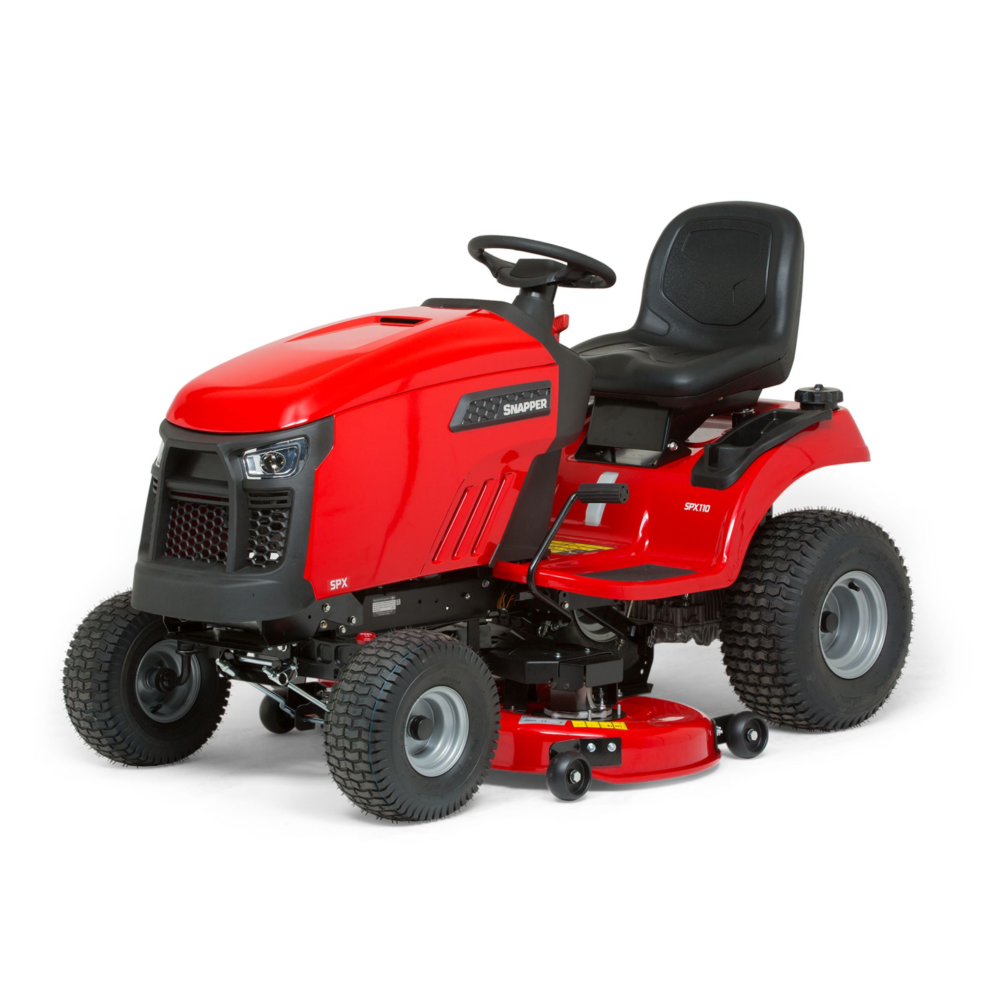 cfuidrlciat.jpg - Mowers Online Red riding lawn mower with seat and steering wheel