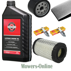 4-stroke engine oil and lawn mower maintenance parts kit