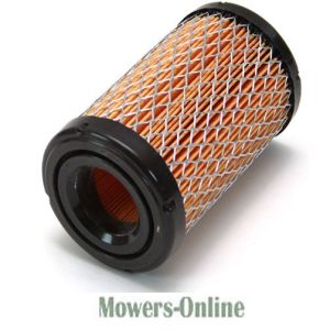 Cylindrical air filter with orange pleated paper element
