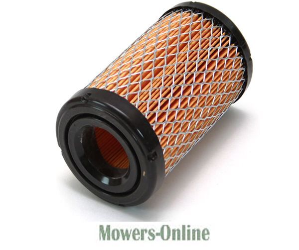P - Mowers Online Cylindrical air filter with orange pleated paper element