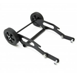 Wheeled dolly cart for lawn mower transport