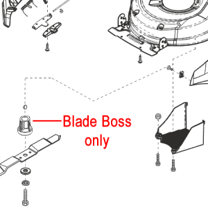 Lawn mower blade boss replacement part diagram