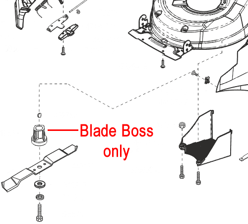 cjxpbpvvep4.png - Mowers Online Lawn mower blade boss replacement part diagram