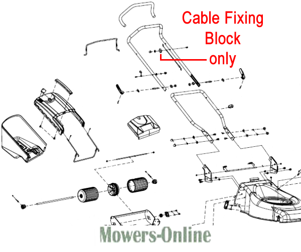 ckxe2buryjl.png - Mowers Online Cable fixing block assembly diagram parts