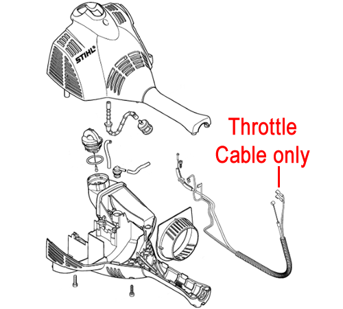 cmgme0pihbx.png - Mowers Online Throttle cable assembly diagram for string trimmer