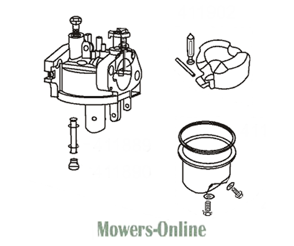 cohw0wbwm53.png - Mowers Online Carburetor and fuel tank assembly diagrams