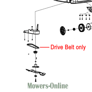 Lawn mower drive belt replacement diagram