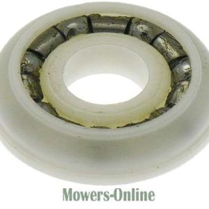 Lawn mower wheel bearing with rubber seal