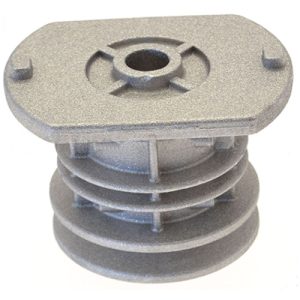 Stacked pulley wheel for lawn mower belt drive