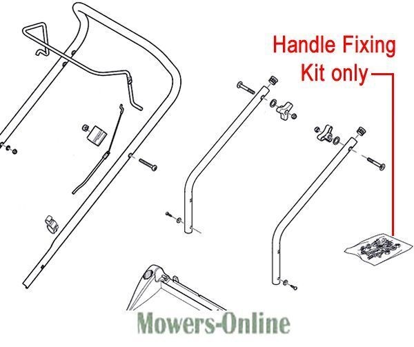 cvj0zd0scpa.jpg - Mowers Online Lawn mower handle fixing kit assembly diagram