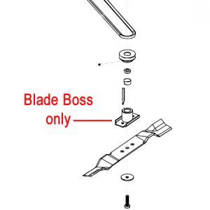 Lawn mower blade boss replacement part diagram