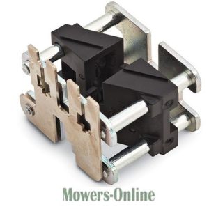 Double solenoid switch assembly for lawn mower