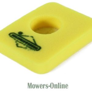 Yellow foam air filter with hole cutout