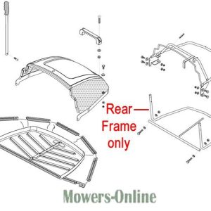 Lawn mower rear frame assembly parts diagram