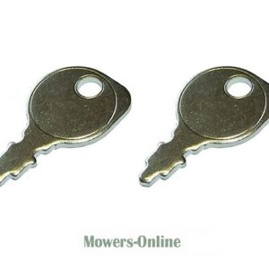 Pair of metal replacement keys for equipment