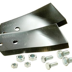 Lawn mower blade set with mounting bolts and nuts