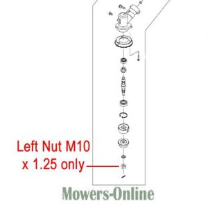 Left Nut M10 x 1.25 parts diagram