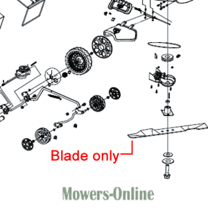 Lawn mower blade replacement part diagram