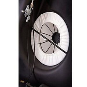 Parabolic reflector with mounting bracket assembly