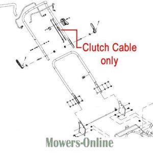 Lawn mower clutch cable assembly diagram