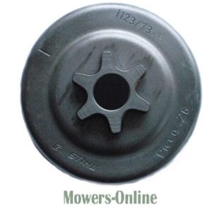 Clutch pulley with star-shaped drive center