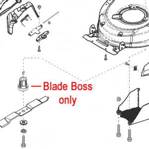 Lawn mower blade boss replacement part diagram