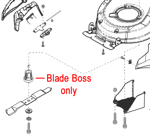 dowji4cmvyh.png - Mowers Online Lawn mower blade boss replacement part diagram
