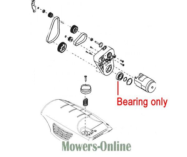 P - Mowers Online Lawn mower bearing assembly diagram exploded view