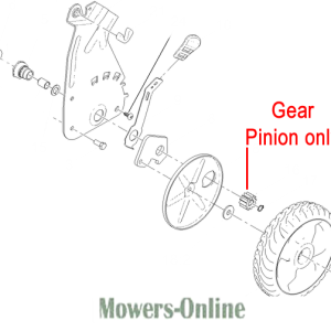 Lawn mower gear and pinion assembly diagram