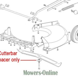 Cutterbar spacer parts diagram for mower deck